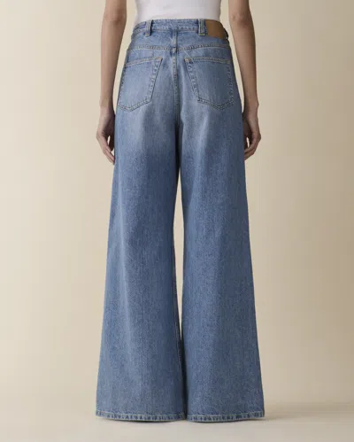 Jeanerica Alfama High Rise Wide Leg Jeans In Light Vintage In Blue