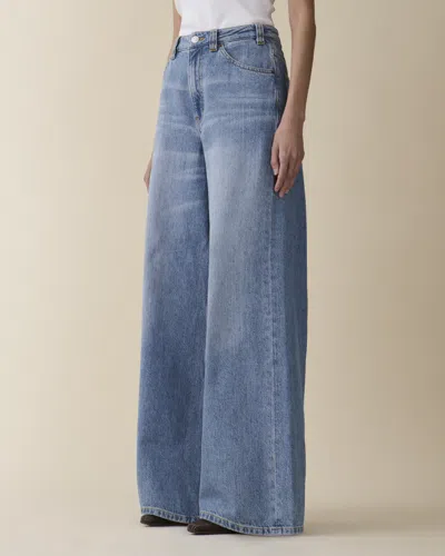 Jeanerica Alfama High Rise Wide Leg Jeans In Light Vintage In Blue