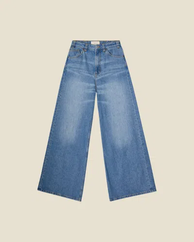 Jeanerica Alfama High Rise Wide Leg Jeans In Light Vintage In Blue