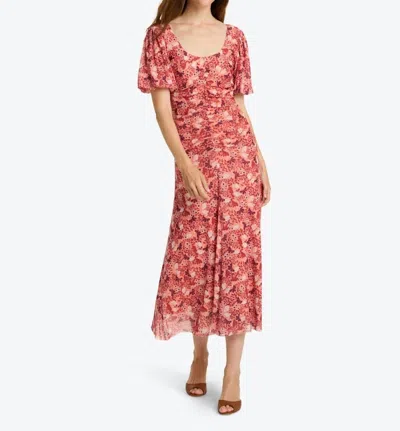 Draper James Mindy Midi Dress In Coneflower Mesh
