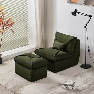 Streamdale Furniture Streamdale Modern Compact Sofa With Ottoman