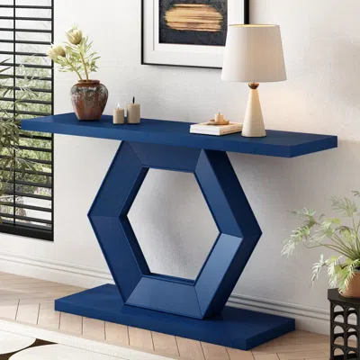 Streamdale Furniture Streamdale Hexagon Leg Entryway Table - Fir Veneer