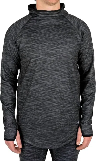 Blackstrap Summit Hooded Top In Hatched Charcoal