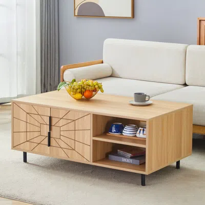 Streamdale Furniture Streamdale Spider Web Coffee Table - Modern Mdf, Geometric Design