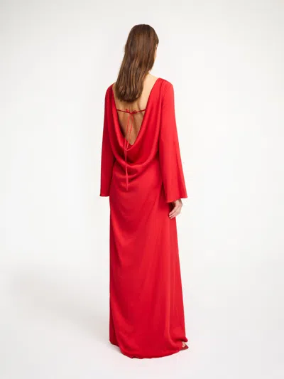 By Malene Birger Mock-neck Cocktail Dress In Red