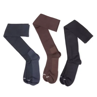 Articl3 Men's 3 Pack Semi Compression Flight Sock In Multi
