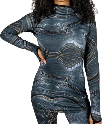 Blackstrap Cloudchaser Hooded Top In Geode Black