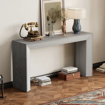 Streamdale Furniture Streamdale Console Table With Fireplace Design & Wood Veneer Top
