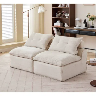 Streamdale Furniture Streamdale Modular Sofa With Chenille Fabric & Pillows