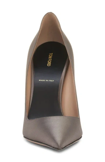 Tom Ford 85mm Betty Satin Pointed-toe Pumps In Brown