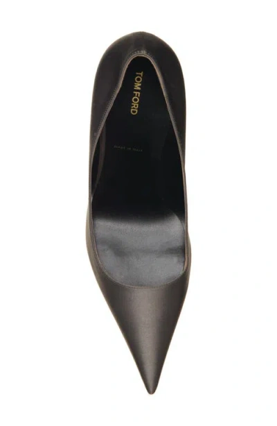 Tom Ford 85mm Betty Satin Pointed-toe Pumps In Brown