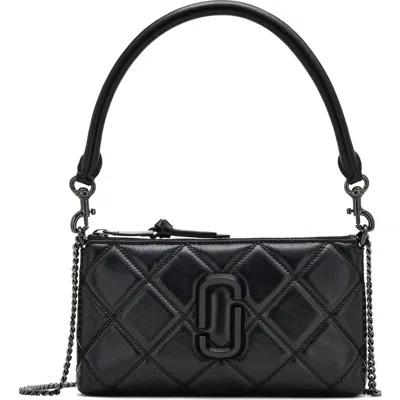 Marc Jacobs The Quilted Utility Snapshot Cross Body Bag In Black