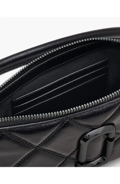 Marc Jacobs The Quilted Utility Snapshot Cross Body Bag In Black