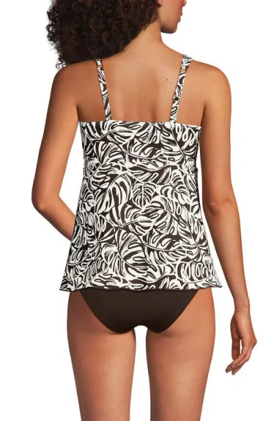 Lands' End Adjustable Scoop Neck Flutter Tankini Top