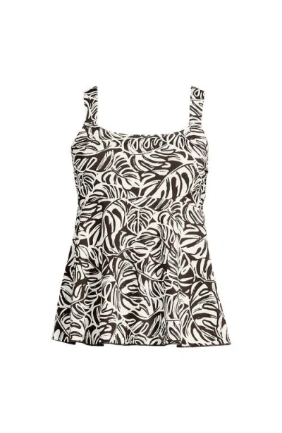 Lands' End Adjustable Scoop Neck Flutter Tankini Top