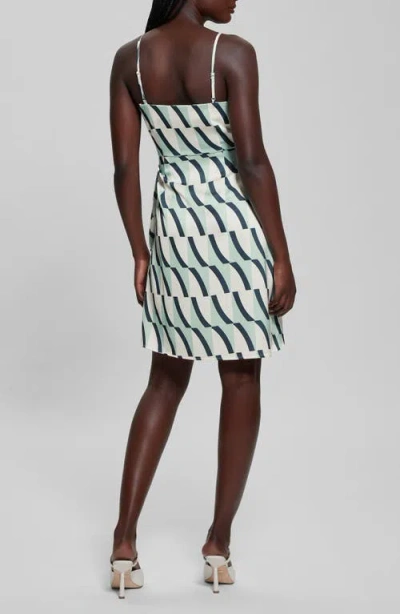 Guess Solona Faux Wrap Minidress In Multi