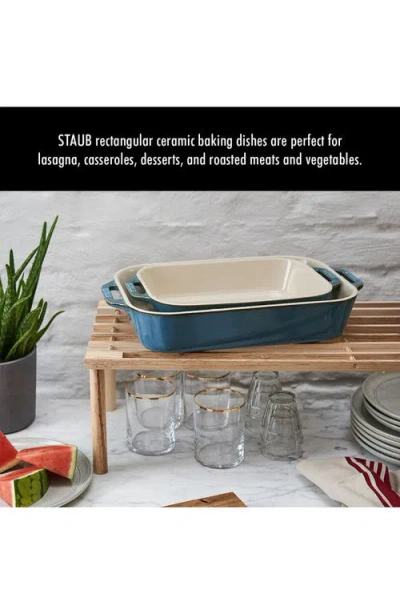 Staub Ceramic Rectangular Baking Dish 2-piece Set