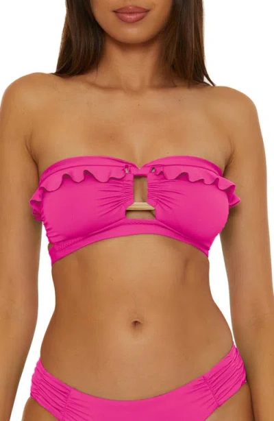 Soluna Buckle Up Bandeau Bikini Top In Pink