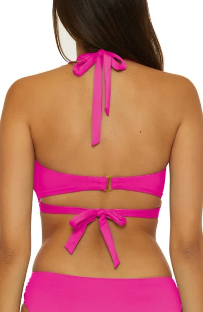 Soluna Buckle Up Bandeau Bikini Top In Pink