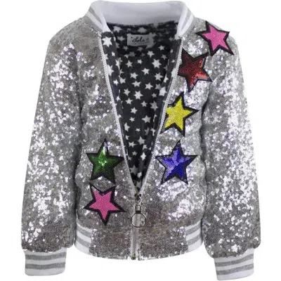 Lola + The Boys Girl's Unicorn Sequined Bomber Jacket