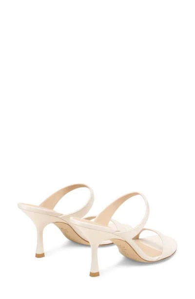 Stuart Weitzman Nudist 85 Patent Leather Mules In White
