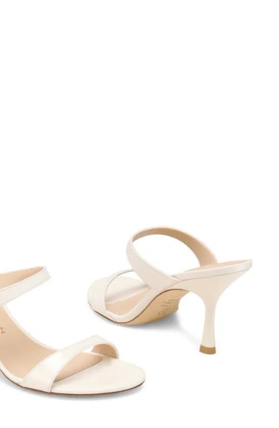 Stuart Weitzman Nudist 85 Patent Leather Mules In White