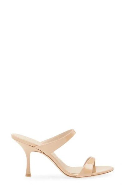 Stuart Weitzman Nudist Metallic Leather Slide Sandals In Gold