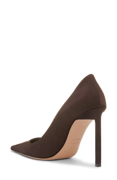 Tom Ford 85mm Betty Satin Pointed-toe Pumps In Brown