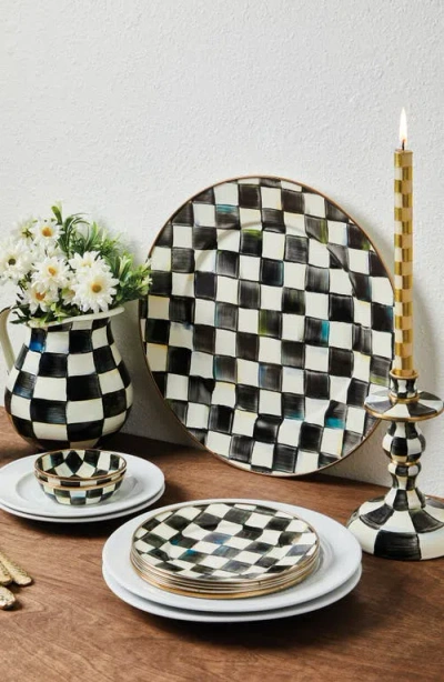 Mackenzie-childs Mackenzie Childs Courtly Check Enamel Serving Plate In Multi