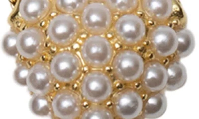 Argento Vivo Sterling Silver Heart Burst Faux Pearl Pendant Necklace