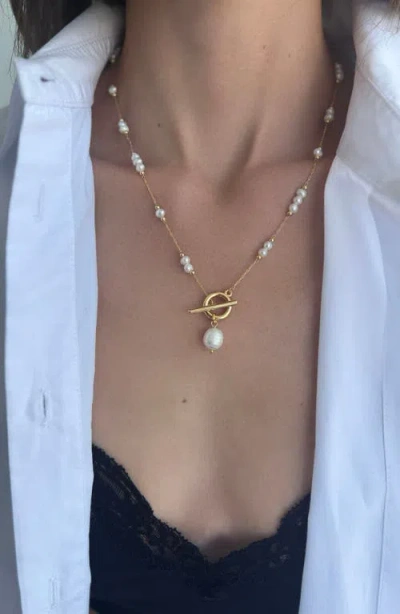 St. Moran Freshwater Pearl Toggle Necklace