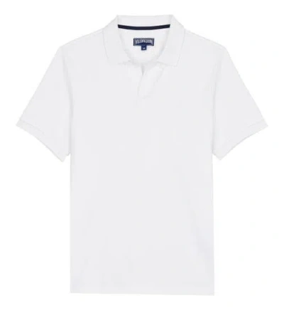 Vilebrequin Terry Cotton Pacific Polo Shirt In White
