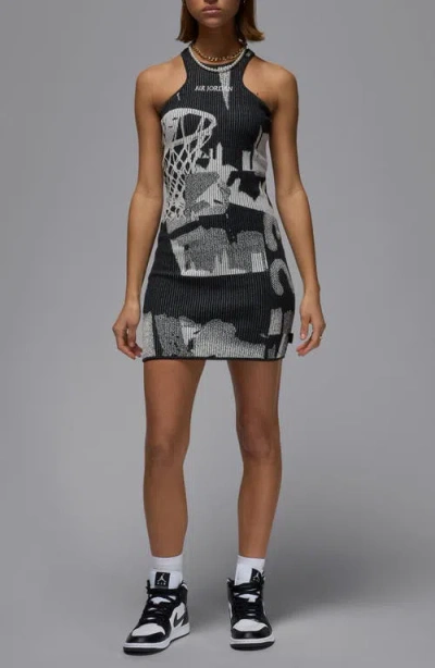 Jordan Graphic Mini Dress In Black