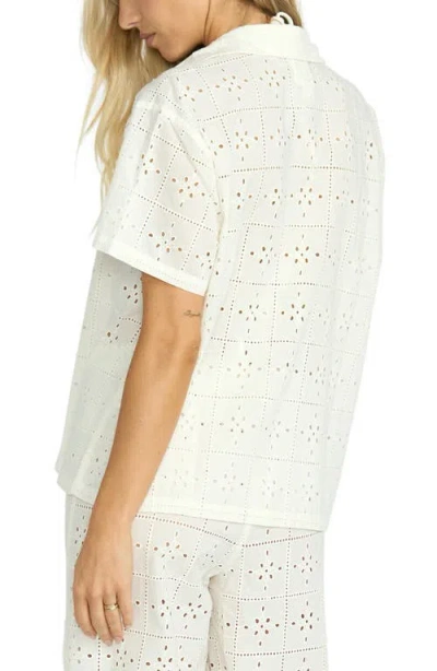 Billabong Eyelet Crush Beach Coverup Top In Stencil In Neutral