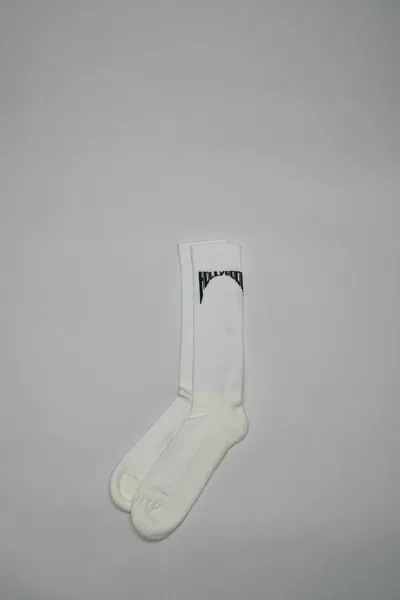 Rick Owens Drkshdw Hollywood Knee High Socks In White
