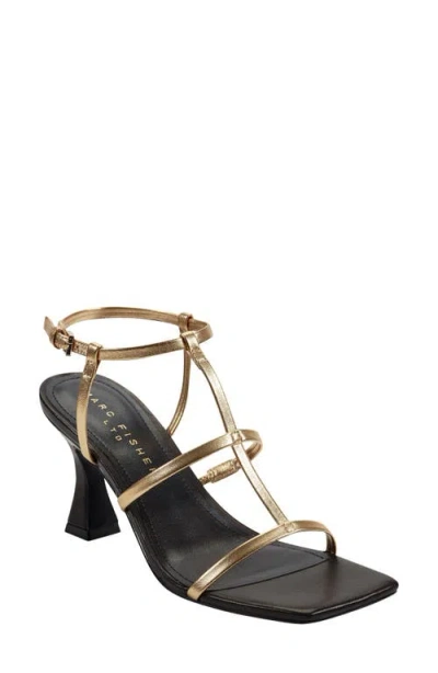 Marc Fisher Ltd Women's Dennie Strappy Leather Dress Sandal In Black