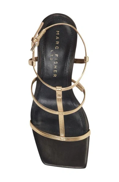 Marc Fisher Ltd Women's Dennie Strappy Leather Dress Sandal In Black