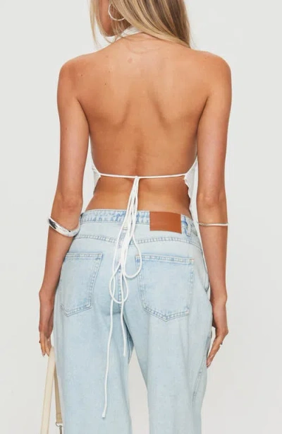 Princess Polly Interlude Open Back Asymmetric Halter Top
