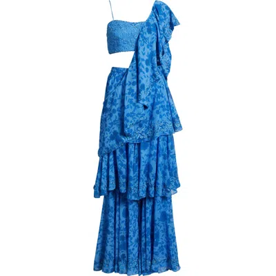 Sani Zaina Choli, Dupatta & Palazzo Pants Set