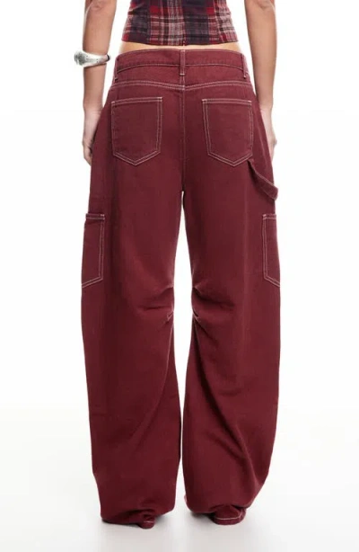 Lioness Miami Lowrise Pocket Detail Wide Leg Jeans