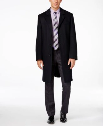Michael Kors Michael  Madison Cashmere-blend Overcoat In Navy