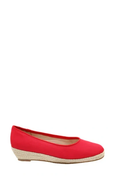 David Tate Stroll Espadrille Flat In Red
