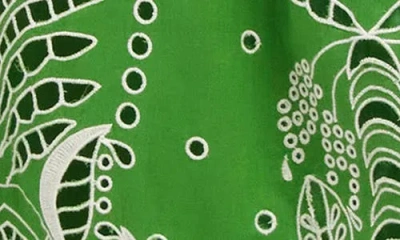 Karen Kane Cutout Embroidered Cotton Maxi Skirt