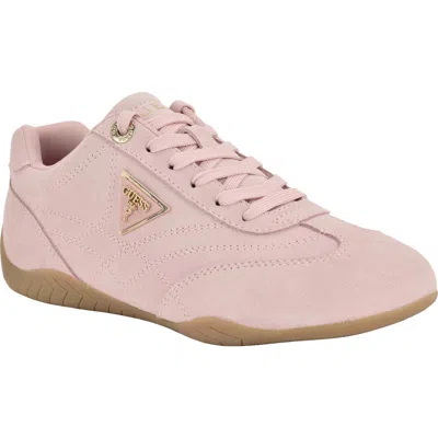 Guess Women's Gabiey Low Profile Suede Lace-up Sneakers In Pink