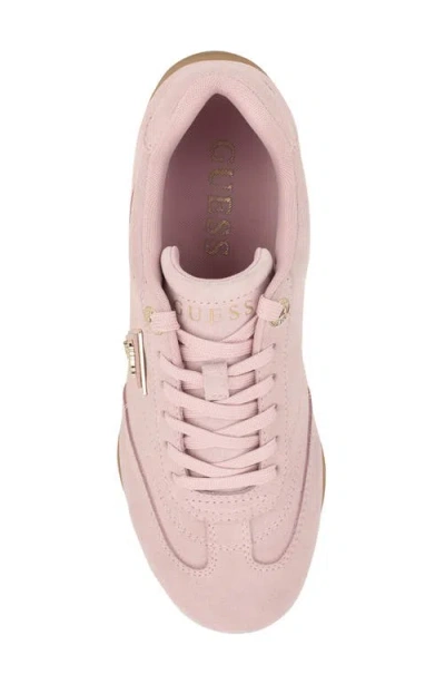 Guess Women's Gabiey Low Profile Suede Lace-up Sneakers In Pink