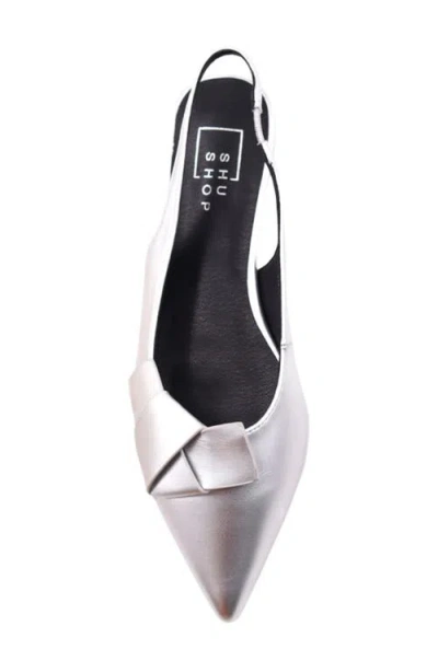 Shushop Audrey Pointed Toe Slingback Flat