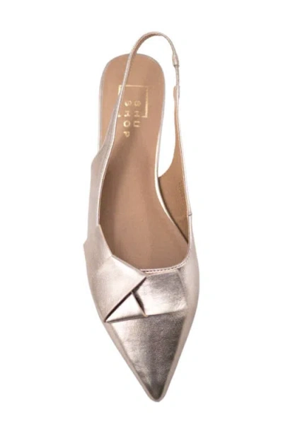 Shushop Audrey Pointed Toe Slingback Flat
