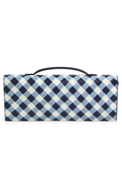 Bottega Veneta Andiamo Small Intrecciato Leather Clutch In White