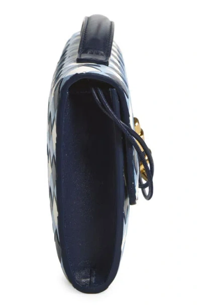 Bottega Veneta Andiamo Small Intrecciato Leather Clutch In White