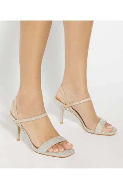 Dune London Methodical Ankle Strap Sandal In Gold